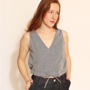 Esby Poppy Top Indigo Stripe XS